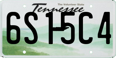TN license plate 6S15C4