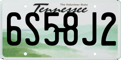 TN license plate 6S58J2