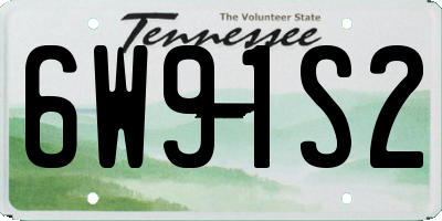 TN license plate 6W91S2