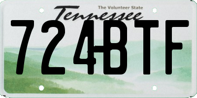 TN license plate 724BTF