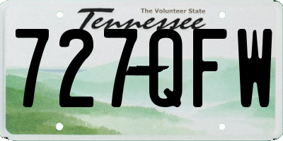 TN license plate 727QFW
