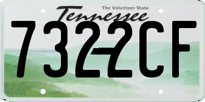 TN license plate 7322CF
