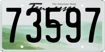 TN license plate 73597