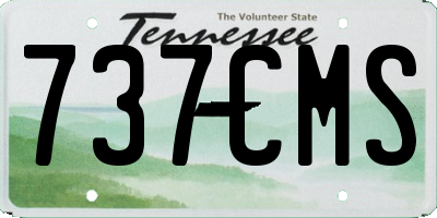 TN license plate 737CMS