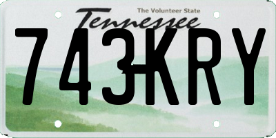 TN license plate 743KRY