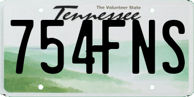 TN license plate 754FNS