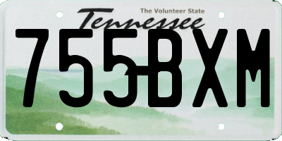 TN license plate 755BXM