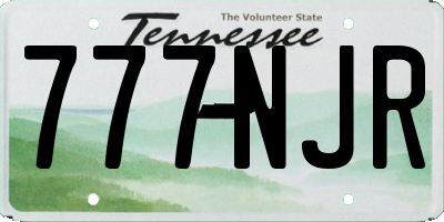 TN license plate 777NJR