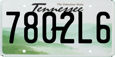 TN license plate 7802L6