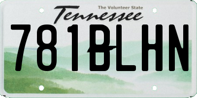 TN license plate 781BLHN