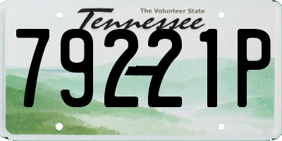 TN license plate 79221P