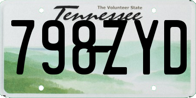 TN license plate 798ZYD