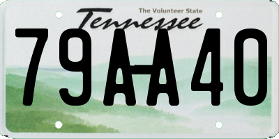 TN license plate 79AA40