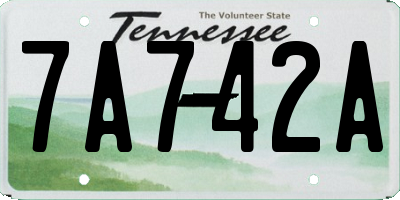 TN license plate 7A742A