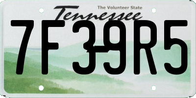 TN license plate 7F39R5