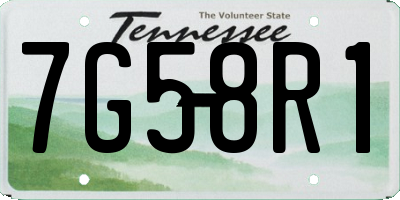 TN license plate 7G58R1