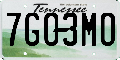 TN license plate 7GO3MO