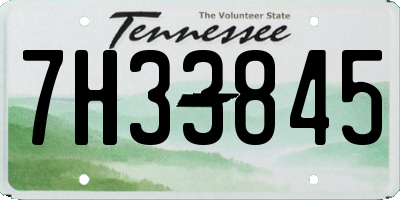 TN license plate 7H33845