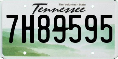 TN license plate 7H89595