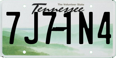 TN license plate 7J71N4