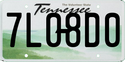 TN license plate 7L08D0