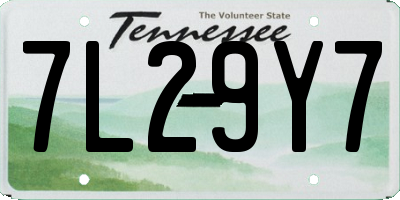 TN license plate 7L29Y7