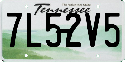 TN license plate 7L52V5