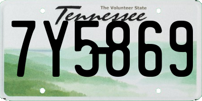 TN license plate 7Y5869