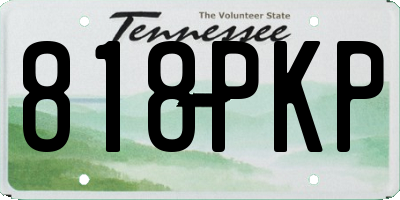 TN license plate 818PKP