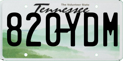 TN license plate 820YDM