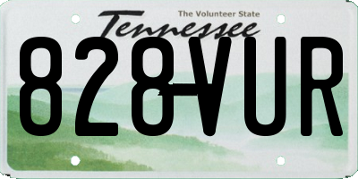 TN license plate 828VUR