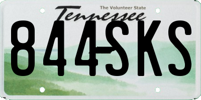 TN license plate 844SKS