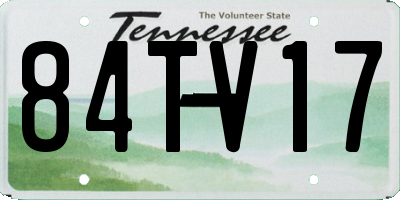 TN license plate 84TV17
