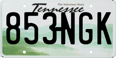 TN license plate 853NGK