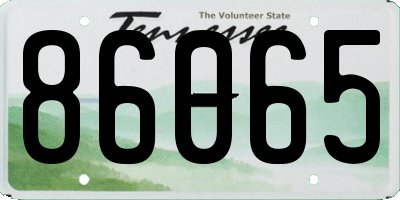 TN license plate 86065