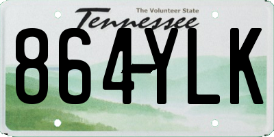 TN license plate 864YLK