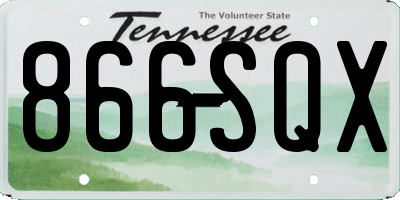 TN license plate 866SQX