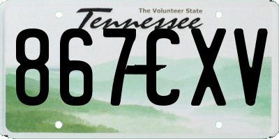 TN license plate 867CXV