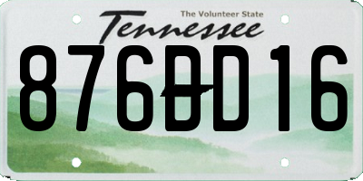 TN license plate 876DD16