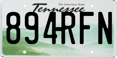 TN license plate 894RFN