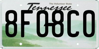 TN license plate 8F08C0