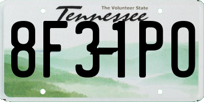 TN license plate 8F31PO