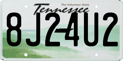 TN license plate 8J24U2