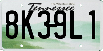 TN license plate 8K39L1