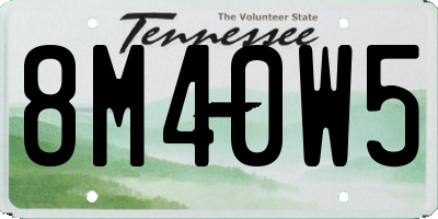 TN license plate 8M40W5