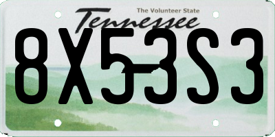 TN license plate 8X53S3