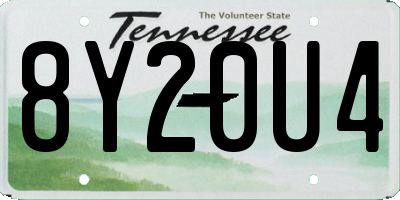 TN license plate 8Y20U4