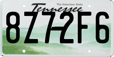 TN license plate 8Z72F6