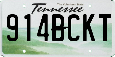 TN license plate 914BCKT