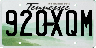 TN license plate 920XQM